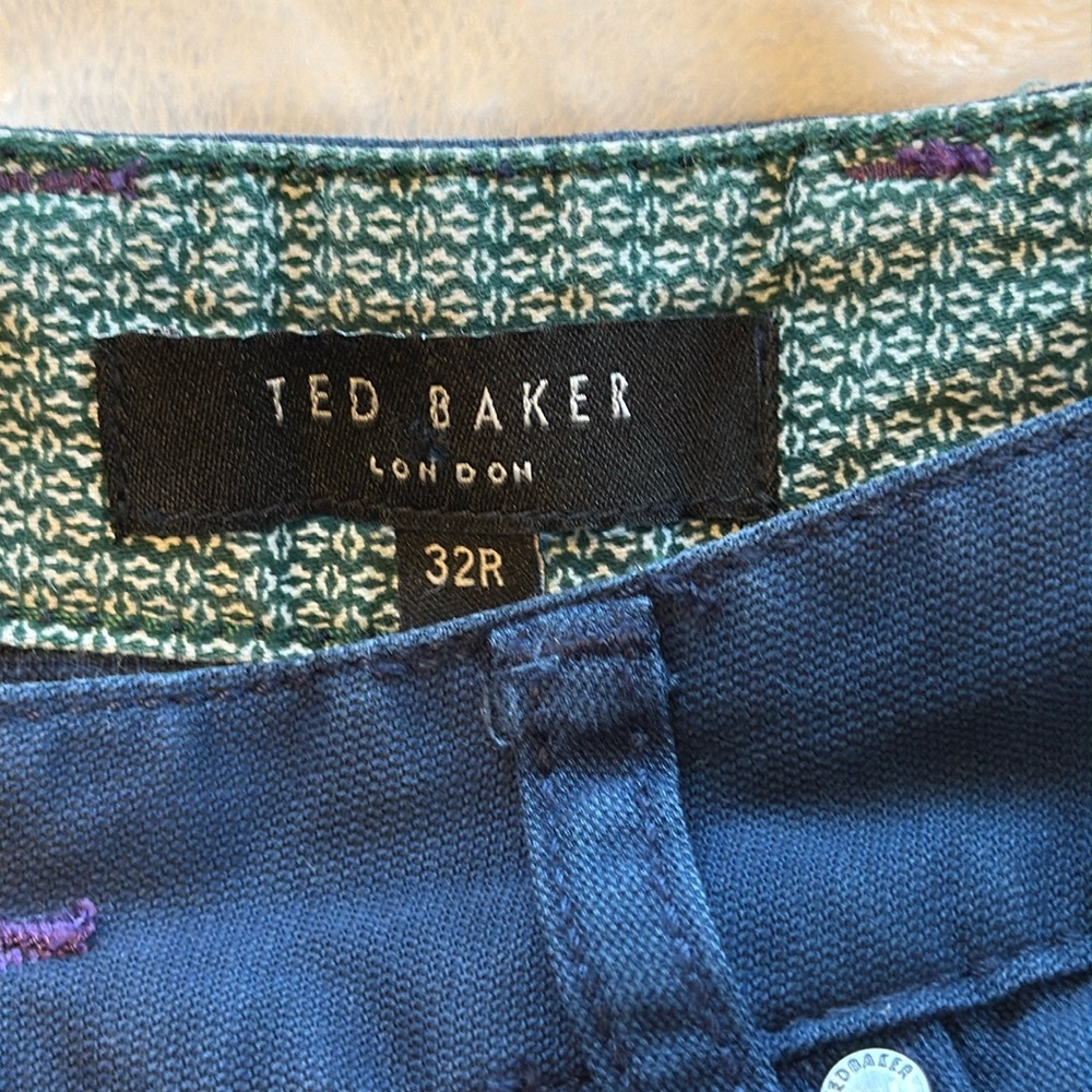 Ted Baker Men’s 5 Pocket Cotton Blue Shorts - Picture 3 of 13